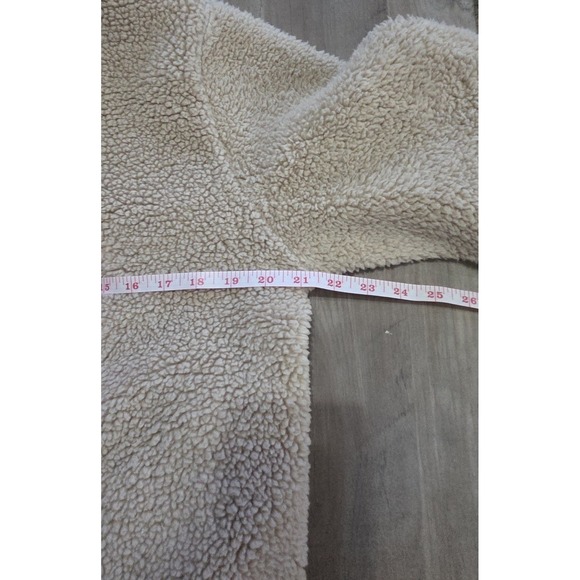 Calvin Klein Tan Sherpa Fleece Gold Full Zip Designer Jacket Women M - Picture 4 of 8